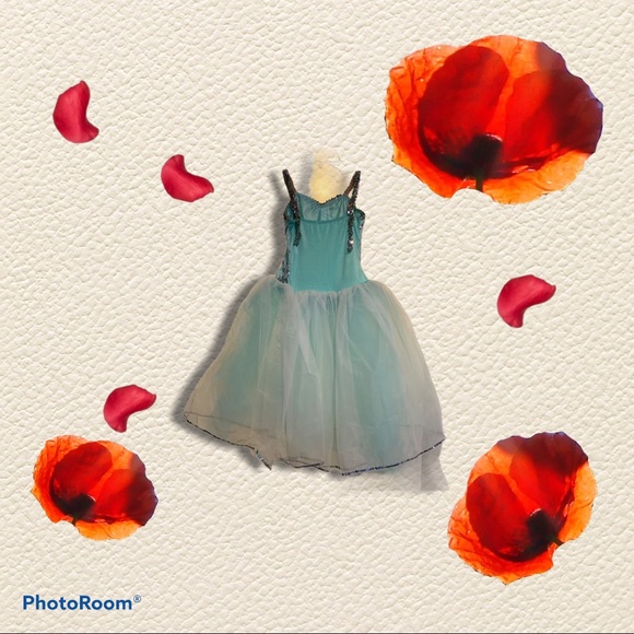 Ballerina Costume Curtain Call Green Child 10C - Picture 4 of 11